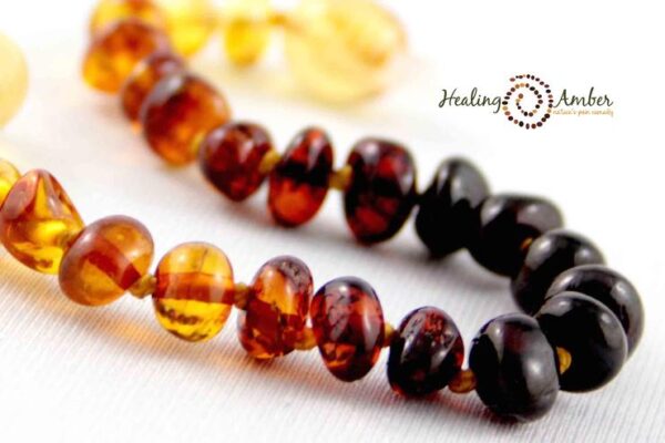 Baltic amber baby teething necklace