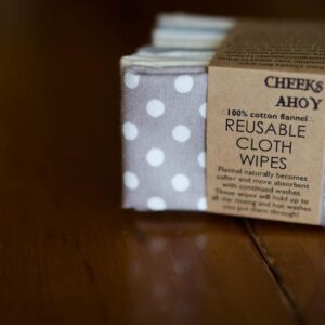 Cheeks Ahoy reusable cloth wipe for diaper changes