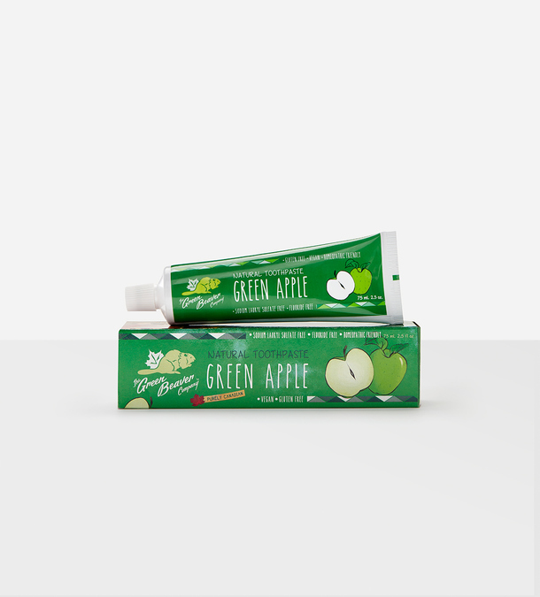 Green beaver natural toothpaste green apple fluoride free