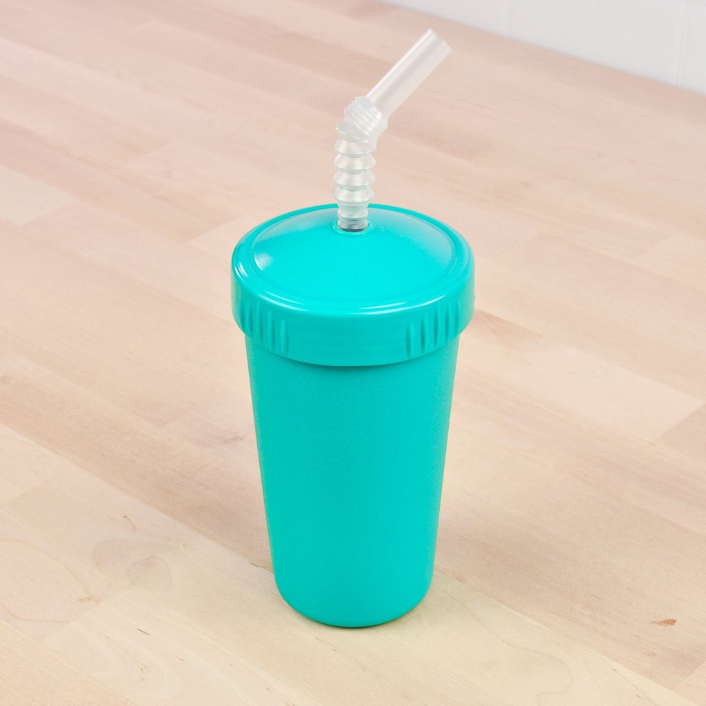 re-play cup with straw aqua
