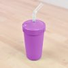 re-play cup with straw purple