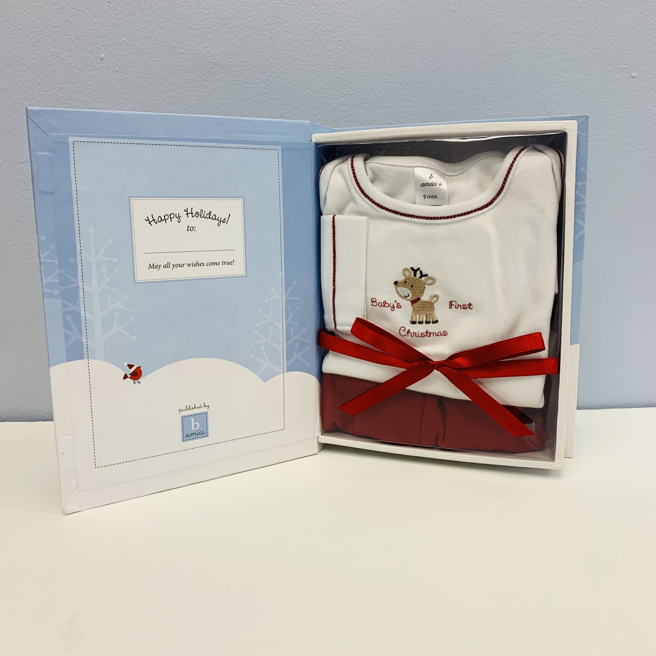 b amici Baby's First Christmas clothing set
