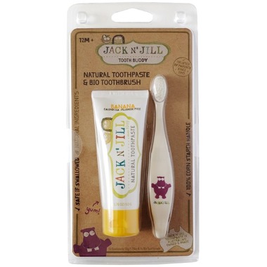 Jack n Jill tooth buddy set with toothbrush and toothpaste
