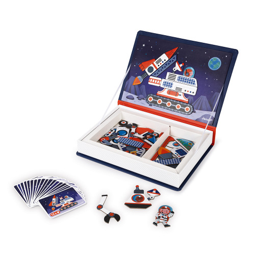 Janod magnetic books for educational play in space theme