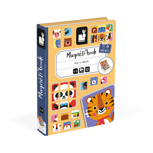 Janod magnetic books for educational play in mix and match theme