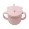 Glitter and Spice silicone bear cup delicate pink