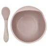 Silibowl and spoon set for infants and toddlers