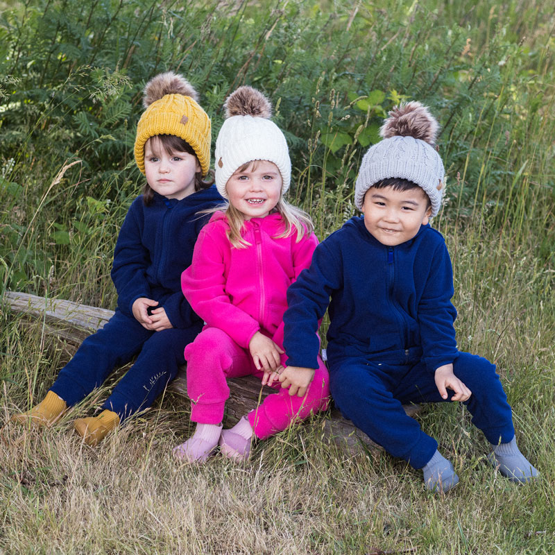 Jan and Jul cable knit winter hat for toddlers, kids and adults
