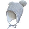 Jan and Jul winter knit bear hat - grey bear 2
