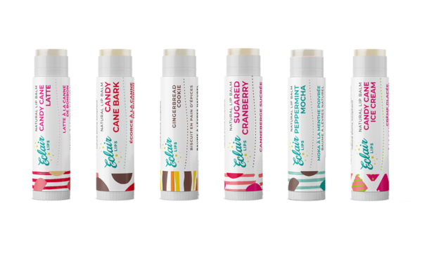 Eclair Lips holiday natural lip balm collection