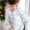 Perlimpinpin bamboo 2 piece Christmas pajamas for toddlers and kids