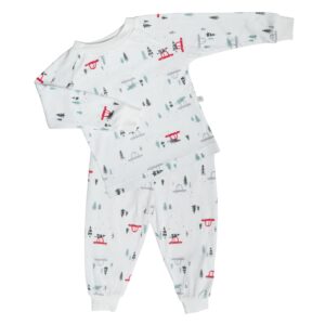 Perlimpinpin bamboo 2 piece Christmas pajamas for toddlers and kids