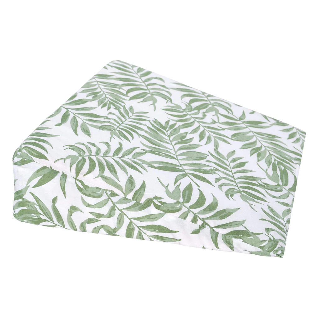 Perlimpinpin wedge pillow for pregnancy or cribs - tropical green