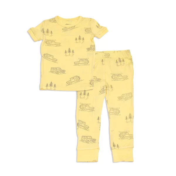 Silkberry Baby bamboo short sleeve pajama set for toddlers and kids