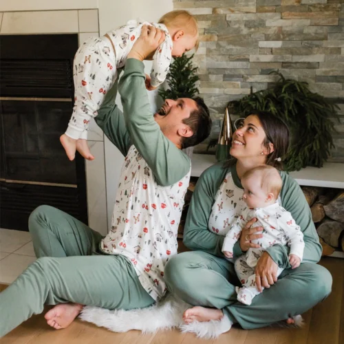Perlimpinpin Bamboo Pajama set Christmas Cottage - Image 3