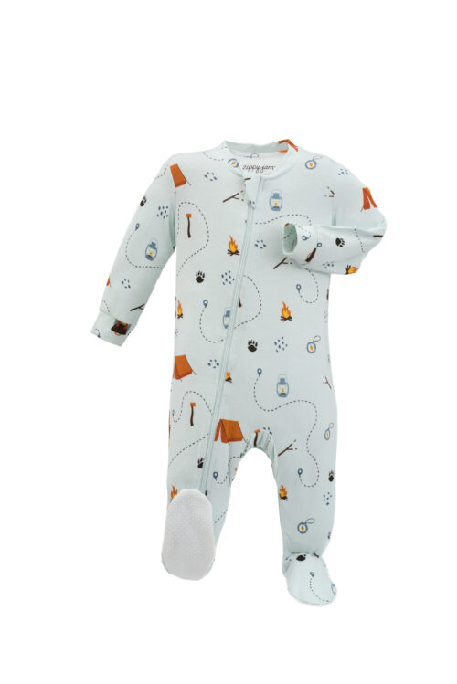Zippyjamz Bamboo Footed Sleepers TENTS AND TRANQUILITY - Image 7