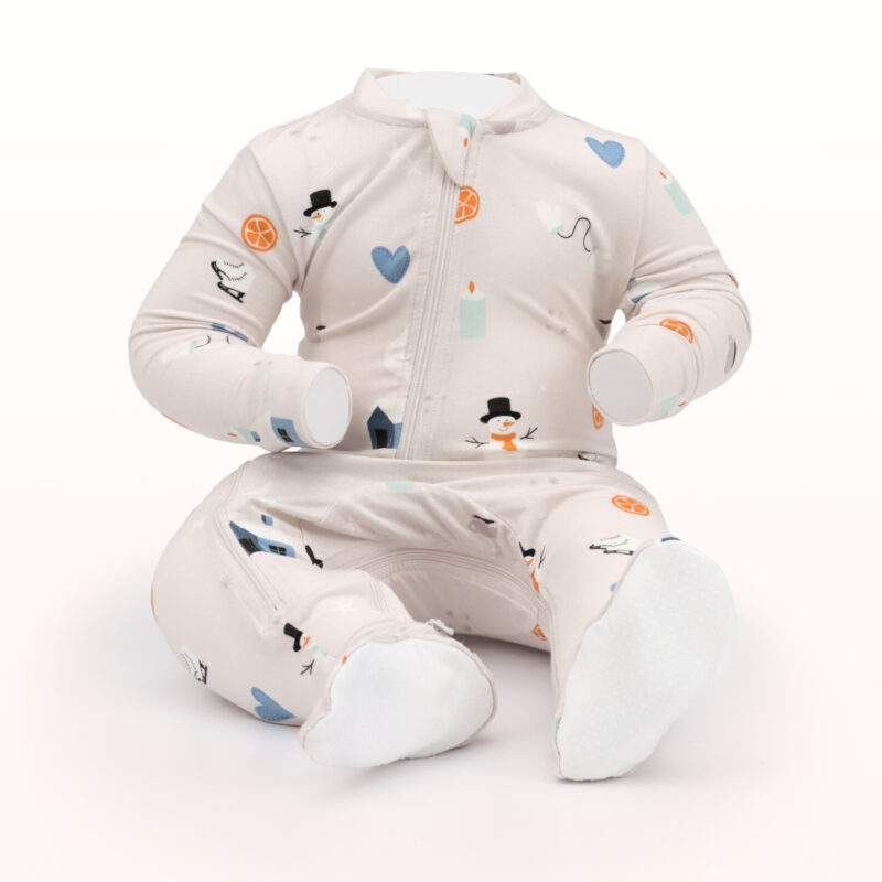 Zippyjamz Bamboo Footed Sleepers WINTER WHIMSY