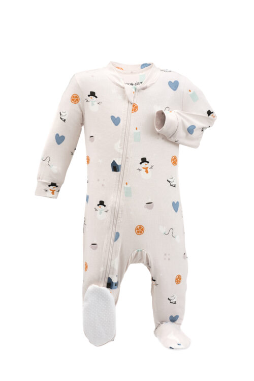 Zippyjamz Bamboo Footed Sleepers WINTER WHIMSY - Image 2