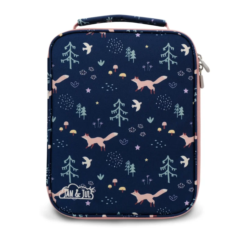 Jan and Jul Insulated Lunch Bags - Navy Forest