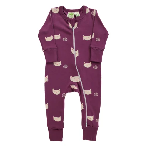 Parade Organics Long Sleeve Romper CATS