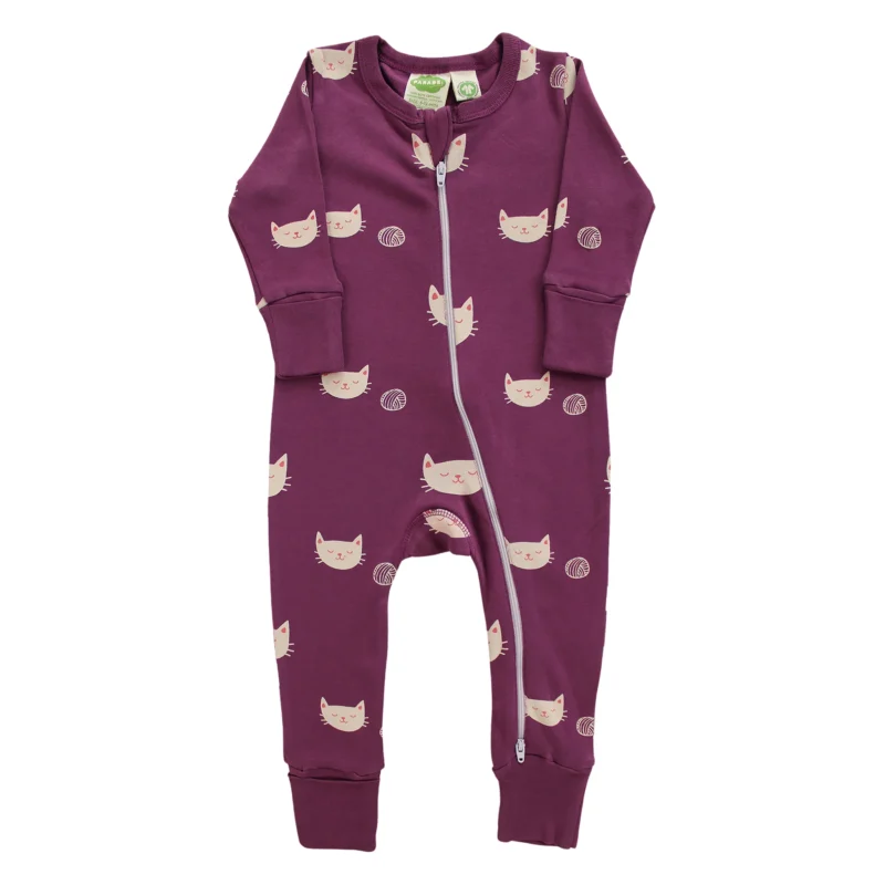 Parade Organics Long Sleeve Romper CATS