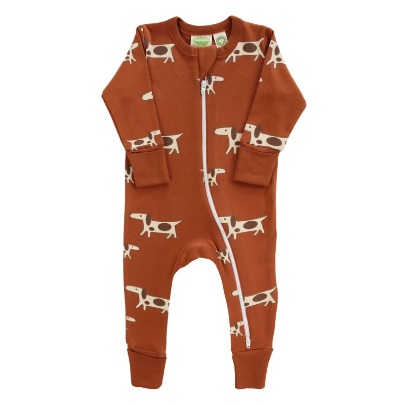 Parade Organics Long Sleeve Romper DOGS