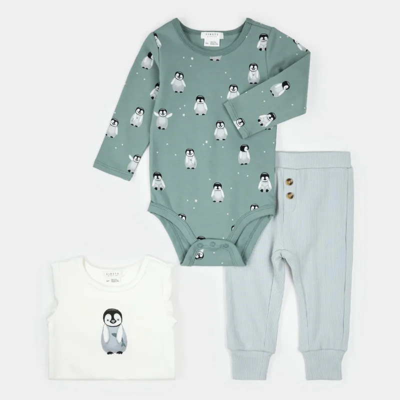 Petit Lem Baby Penguin 3pc Set